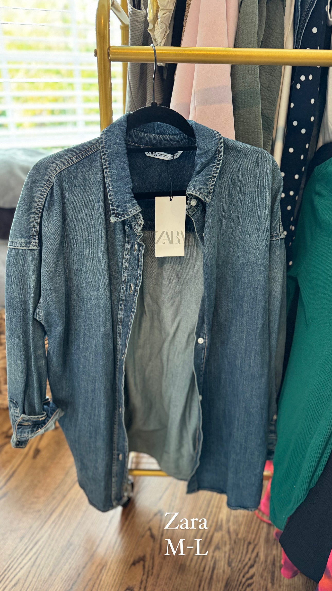 Zara oversized denim dress - never worn medium - large