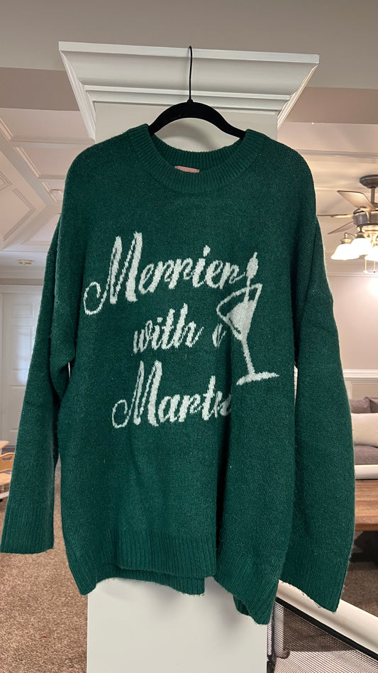 Merrier with a Martini Sweater