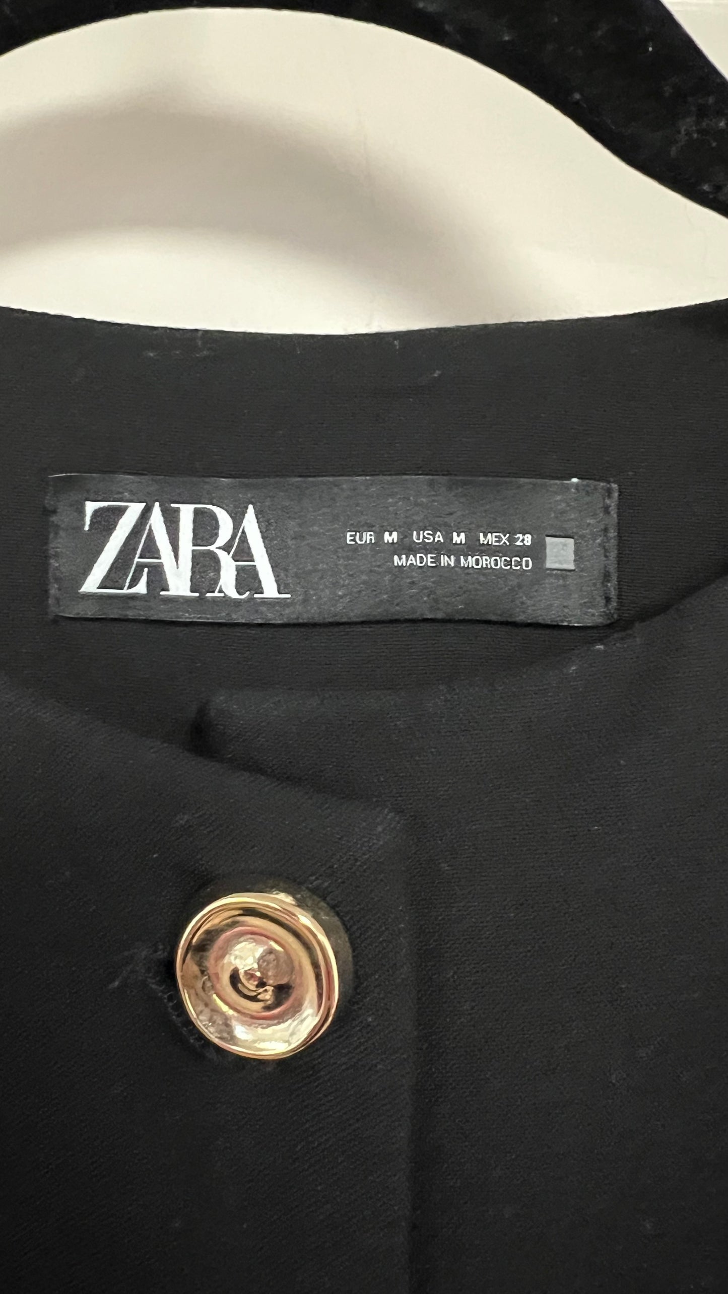 Zara black vest