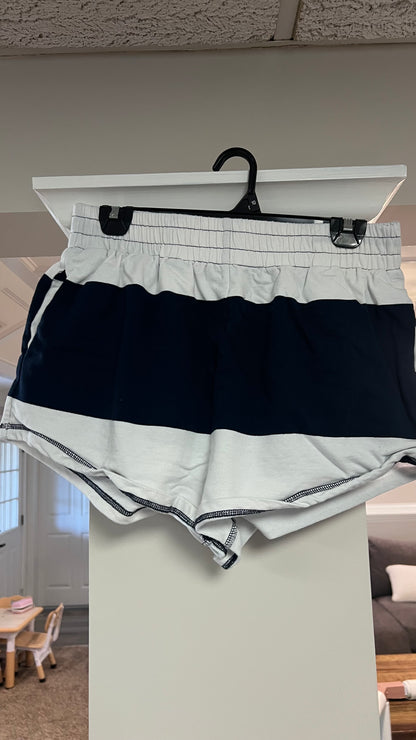 Blue and white short set