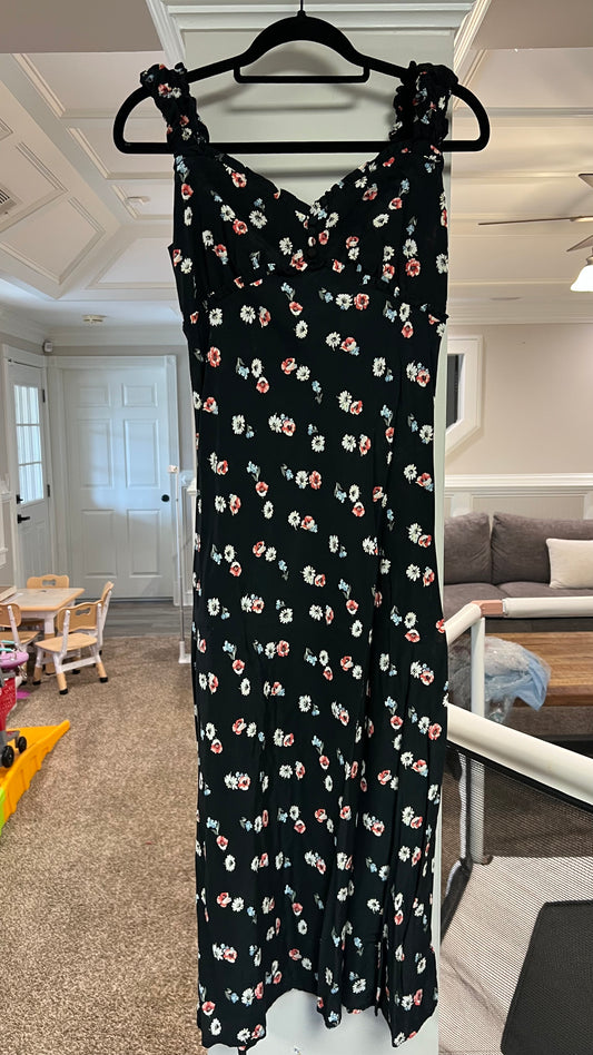 Gap flowers black dress