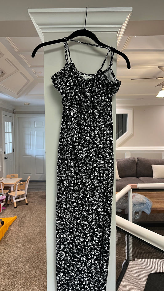 Z supply flowersblack maxi dress