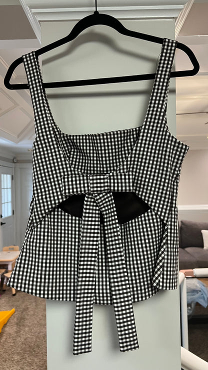 Zara brown and white top