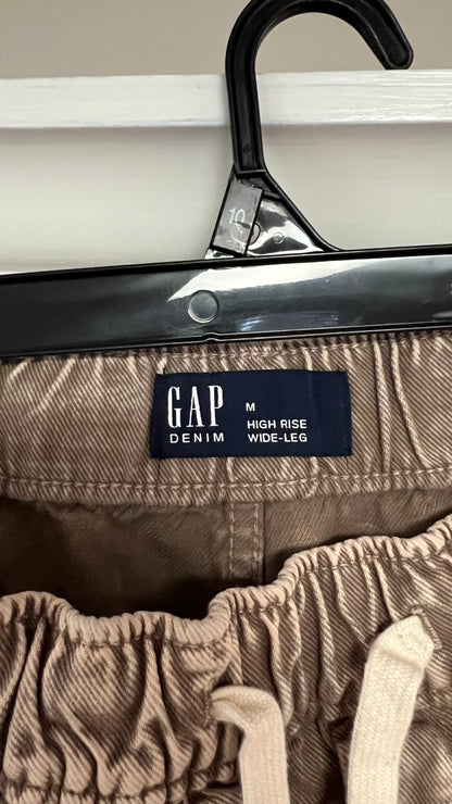 Gap high rise wide leg brown jean