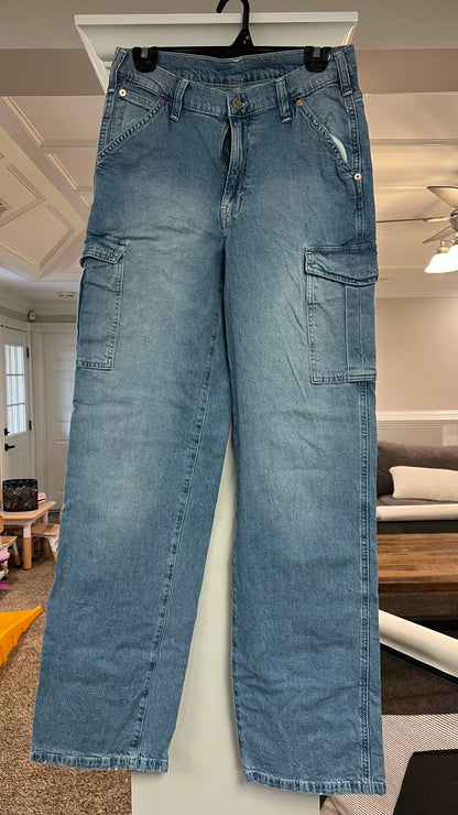 Gap loose cargo mid rise jeans