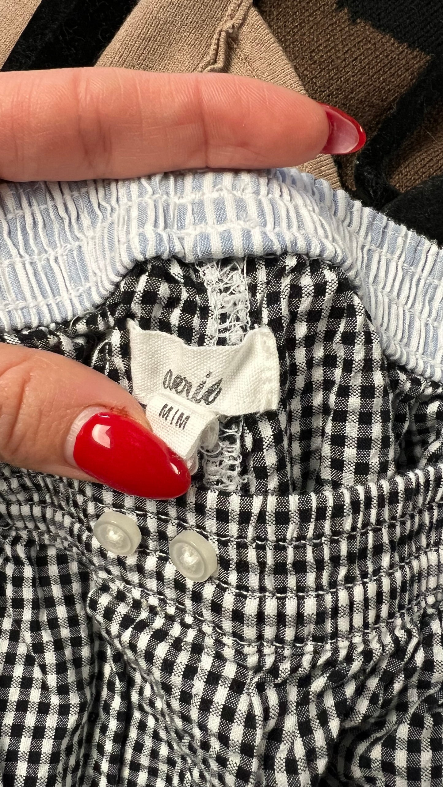 Aerie black and white pant