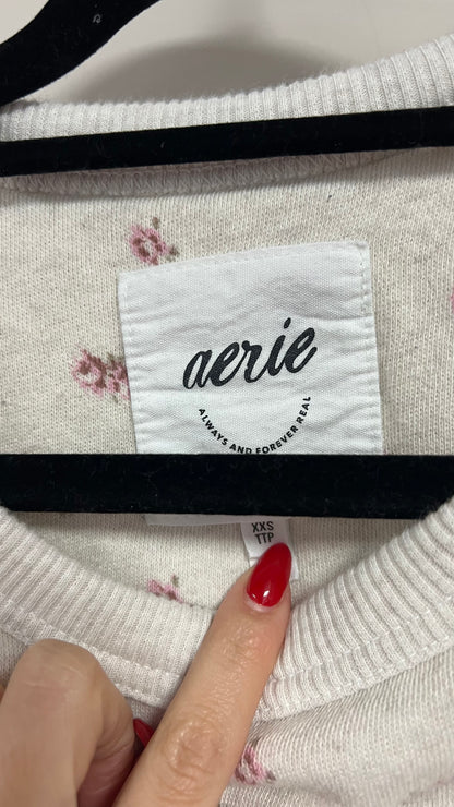 Aerie flowers sweatshirt