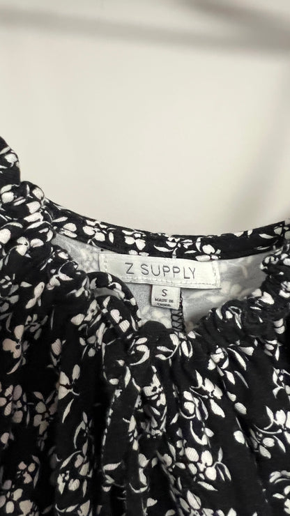Z supply flowersblack maxi dress