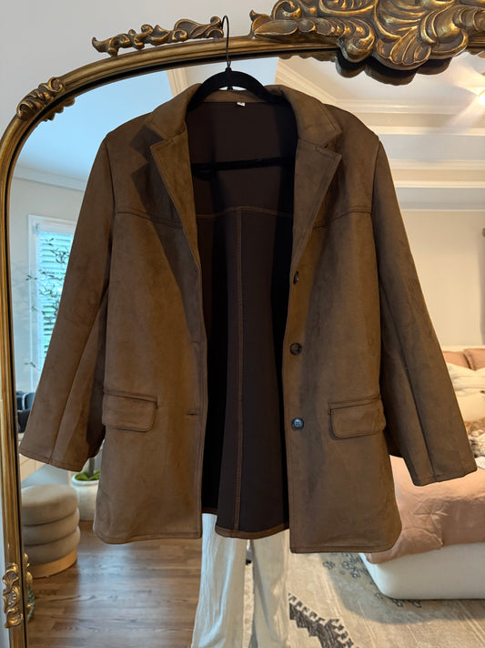Suede jacket never worn size m