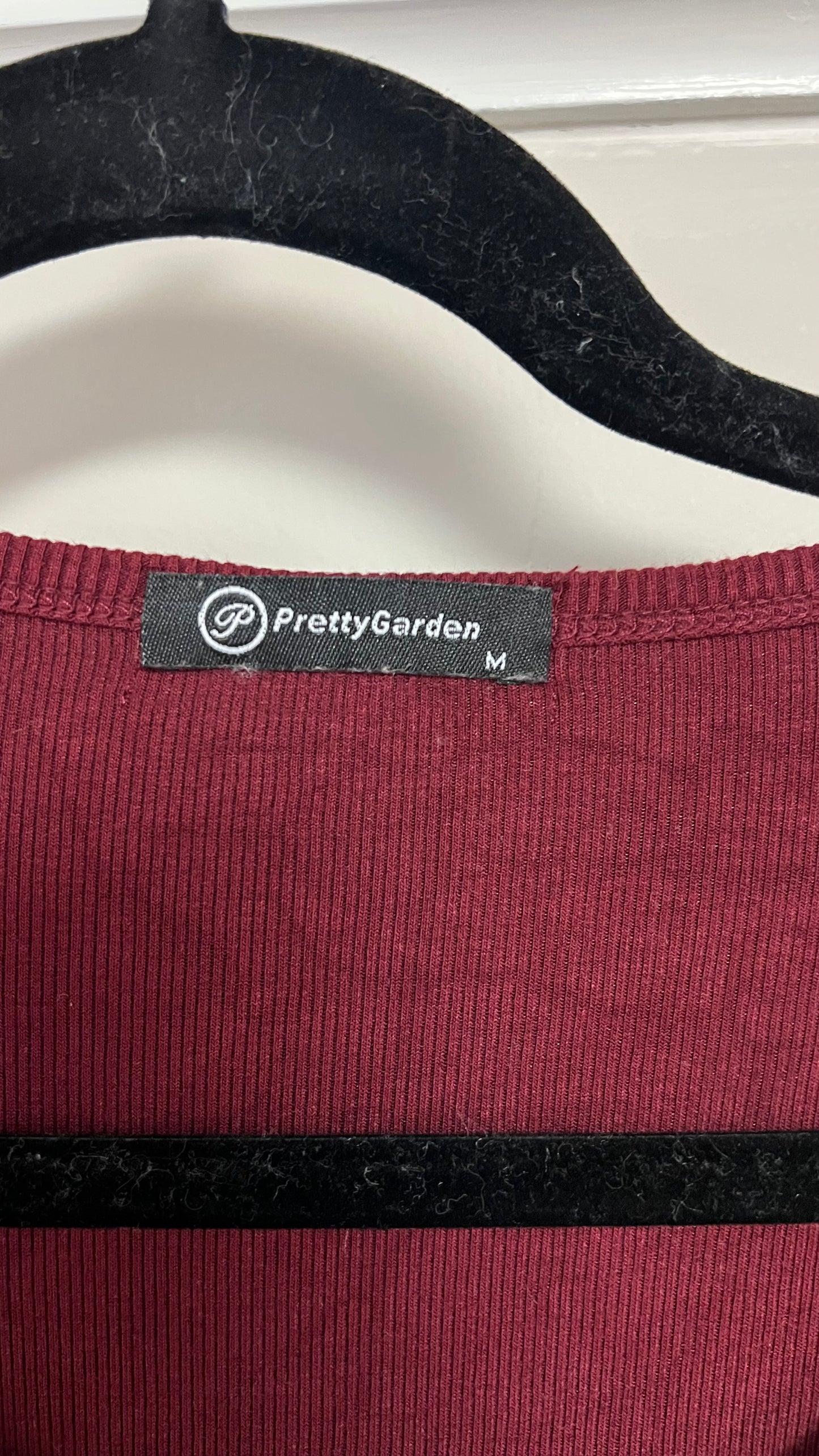 Pretty Garden Burgundy top