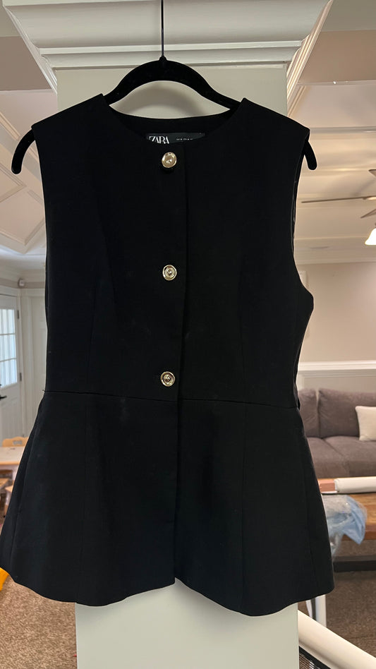 Zara black vest