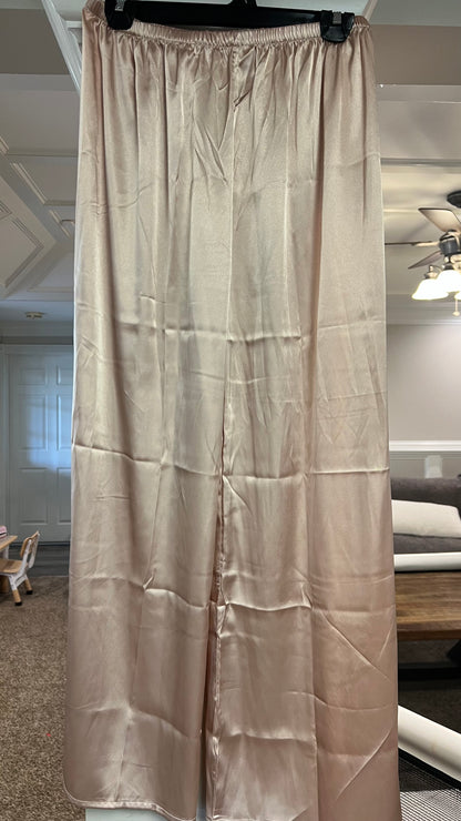Champagne satin pants