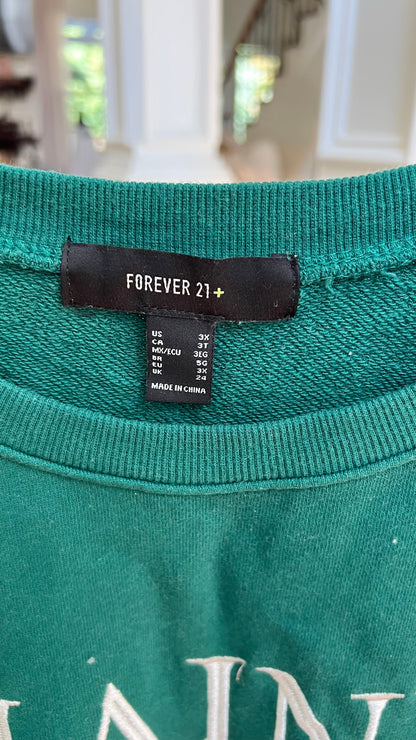 Maine green Forever 21 Sweatshirt 3X