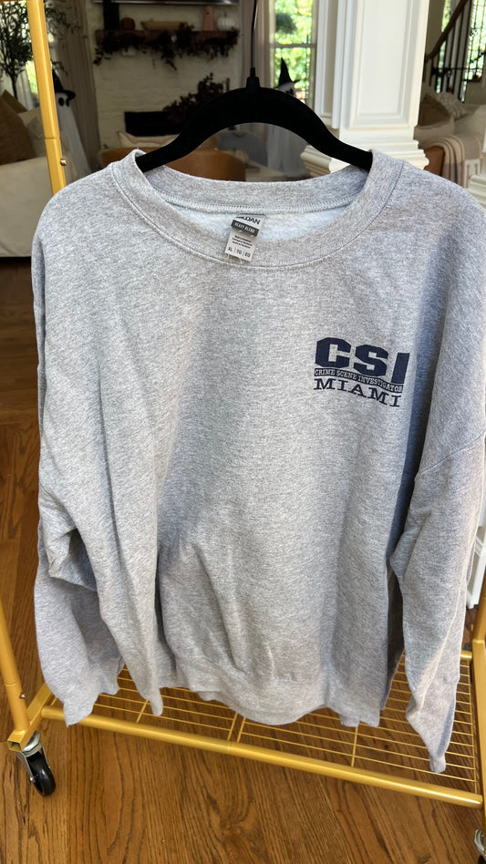 CSI MIAMI Gray Sweatshirt XL